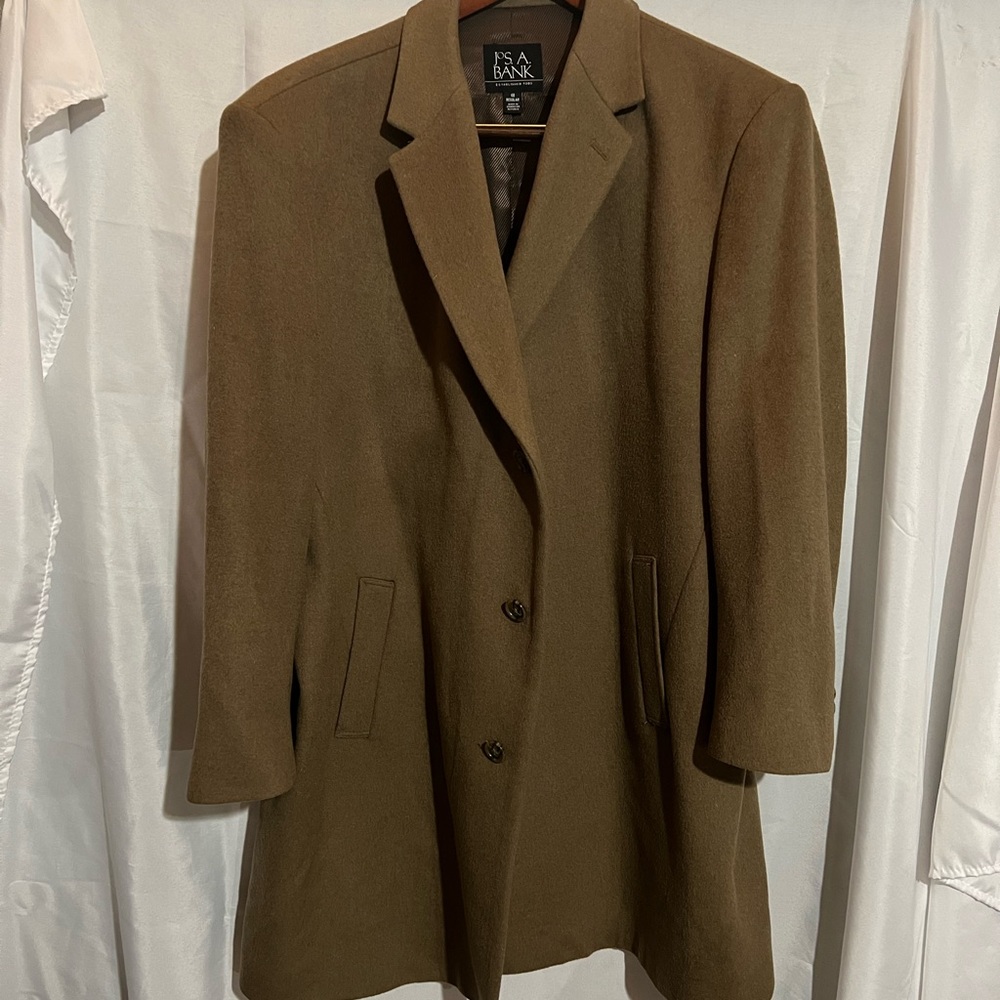 Jos. A. Bank Brown Trench Coat Classic Tailored Design